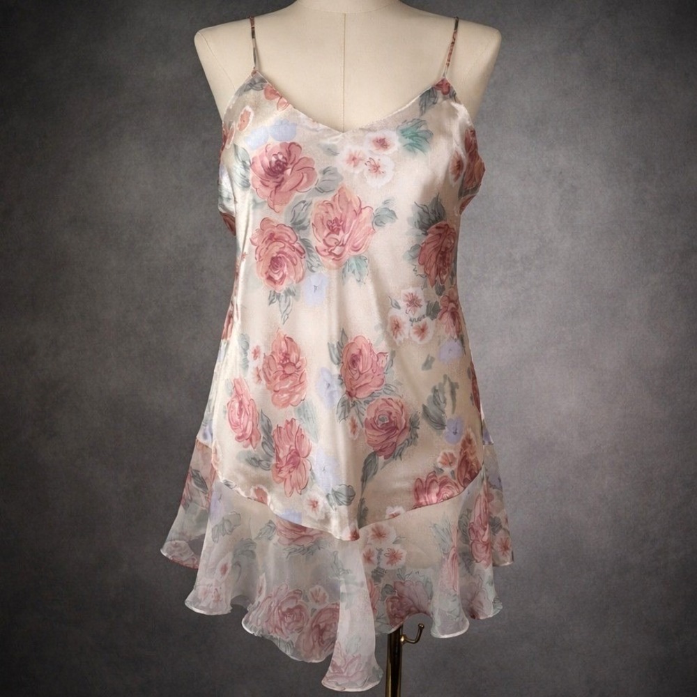 90s‎ Floral Slip Dress Lana Del Rey Cottagecore Fairy Coquette Y2K Romantic